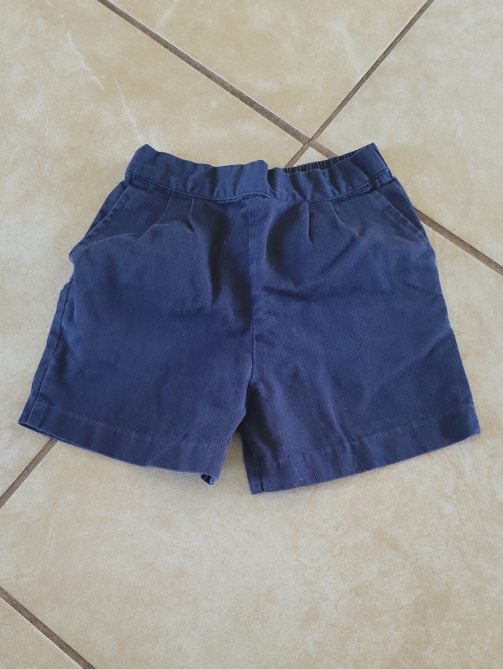 Kids Navy Pull-On Shorts with Elastic Waist